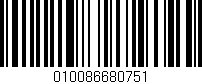 Código de barras (EAN, GTIN, SKU, ISBN): '010086680751'