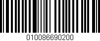 Código de barras (EAN, GTIN, SKU, ISBN): '010086690200'