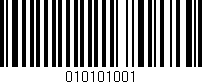 Código de barras (EAN, GTIN, SKU, ISBN): '010101001'