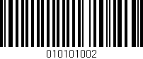 Código de barras (EAN, GTIN, SKU, ISBN): '010101002'