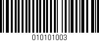 Código de barras (EAN, GTIN, SKU, ISBN): '010101003'