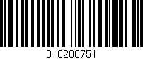 Código de barras (EAN, GTIN, SKU, ISBN): '010200751'