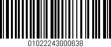 Código de barras (EAN, GTIN, SKU, ISBN): '01022243000638'