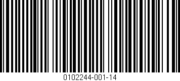 Código de barras (EAN, GTIN, SKU, ISBN): '0102244-001-14'