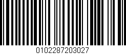 Código de barras (EAN, GTIN, SKU, ISBN): '0102287203027'