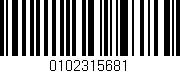 Código de barras (EAN, GTIN, SKU, ISBN): '0102315681'