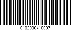 Código de barras (EAN, GTIN, SKU, ISBN): '0102330410037'