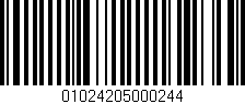 Código de barras (EAN, GTIN, SKU, ISBN): '01024205000244'