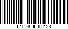 Código de barras (EAN, GTIN, SKU, ISBN): '01026900000136'