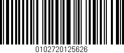 Código de barras (EAN, GTIN, SKU, ISBN): '0102720125626'