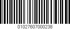 Código de barras (EAN, GTIN, SKU, ISBN): '01027607000238'