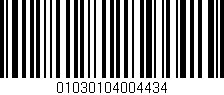 Código de barras (EAN, GTIN, SKU, ISBN): '01030104004434'