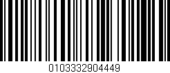 Código de barras (EAN, GTIN, SKU, ISBN): '0103332904449'