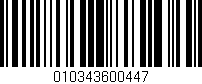 Código de barras (EAN, GTIN, SKU, ISBN): '010343600447'