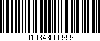 Código de barras (EAN, GTIN, SKU, ISBN): '010343600959'