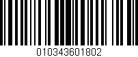 Código de barras (EAN, GTIN, SKU, ISBN): '010343601802'