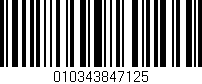 Código de barras (EAN, GTIN, SKU, ISBN): '010343847125'