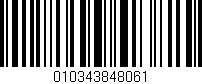 Código de barras (EAN, GTIN, SKU, ISBN): '010343848061'