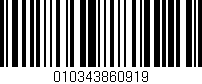 Código de barras (EAN, GTIN, SKU, ISBN): '010343860919'