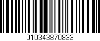 Código de barras (EAN, GTIN, SKU, ISBN): '010343870833'
