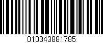 Código de barras (EAN, GTIN, SKU, ISBN): '010343881785'