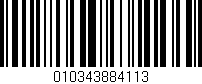 Código de barras (EAN, GTIN, SKU, ISBN): '010343884113'