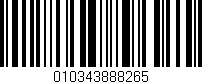 Código de barras (EAN, GTIN, SKU, ISBN): '010343888265'