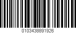 Código de barras (EAN, GTIN, SKU, ISBN): '0103438891926'