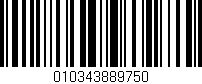Código de barras (EAN, GTIN, SKU, ISBN): '010343889750'