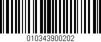 Código de barras (EAN, GTIN, SKU, ISBN): '010343900202'