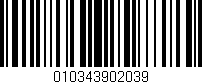 Código de barras (EAN, GTIN, SKU, ISBN): '010343902039'