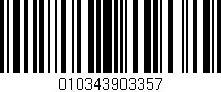 Código de barras (EAN, GTIN, SKU, ISBN): '010343903357'