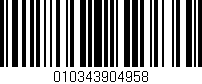 Código de barras (EAN, GTIN, SKU, ISBN): '010343904958'
