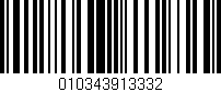 Código de barras (EAN, GTIN, SKU, ISBN): '010343913332'