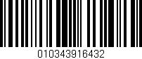 Código de barras (EAN, GTIN, SKU, ISBN): '010343916432'