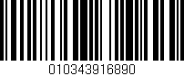 Código de barras (EAN, GTIN, SKU, ISBN): '010343916890'