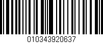 Código de barras (EAN, GTIN, SKU, ISBN): '010343920637'
