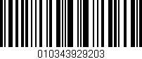 Código de barras (EAN, GTIN, SKU, ISBN): '010343929203'