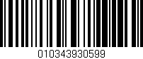 Código de barras (EAN, GTIN, SKU, ISBN): '010343930599'