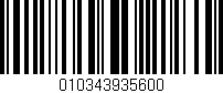 Código de barras (EAN, GTIN, SKU, ISBN): '010343935600'