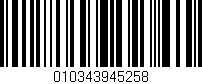 Código de barras (EAN, GTIN, SKU, ISBN): '010343945258'