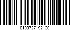 Código de barras (EAN, GTIN, SKU, ISBN): '0103727192130'