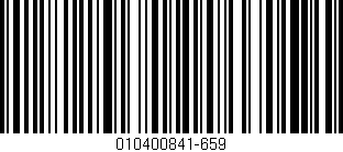 Código de barras (EAN, GTIN, SKU, ISBN): '010400841-659'