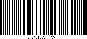 Código de barras (EAN, GTIN, SKU, ISBN): '0104013051_135_1'