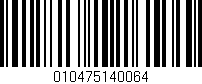Código de barras (EAN, GTIN, SKU, ISBN): '010475140064'