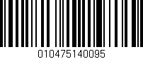 Código de barras (EAN, GTIN, SKU, ISBN): '010475140095'