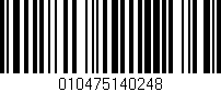 Código de barras (EAN, GTIN, SKU, ISBN): '010475140248'