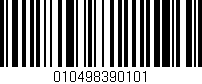 Código de barras (EAN, GTIN, SKU, ISBN): '010498390101'