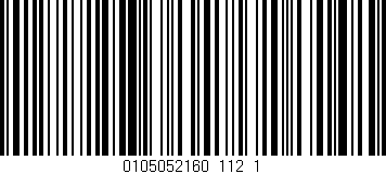 Código de barras (EAN, GTIN, SKU, ISBN): '0105052160_112_1'