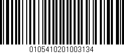 Código de barras (EAN, GTIN, SKU, ISBN): '0105410201003134'